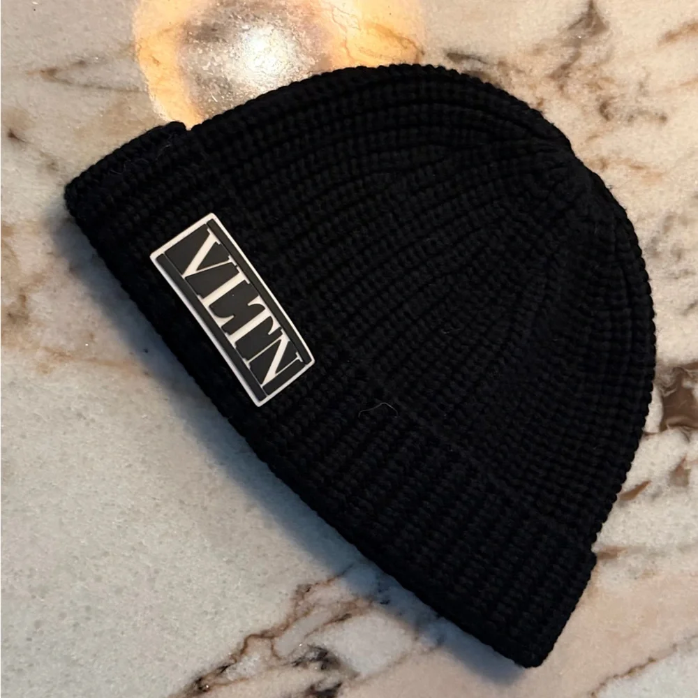Valentino Black Knit Beanie - Picture 2 of 2